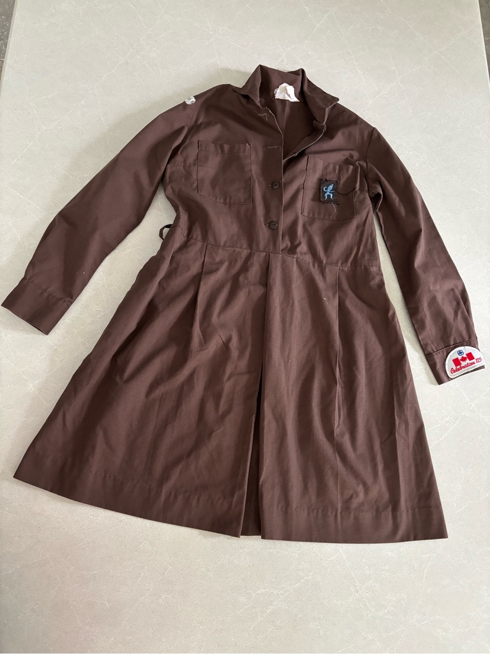 Vintage 1992 Girl Guides of Canada Brownies Uniform Dress 59th London Collector